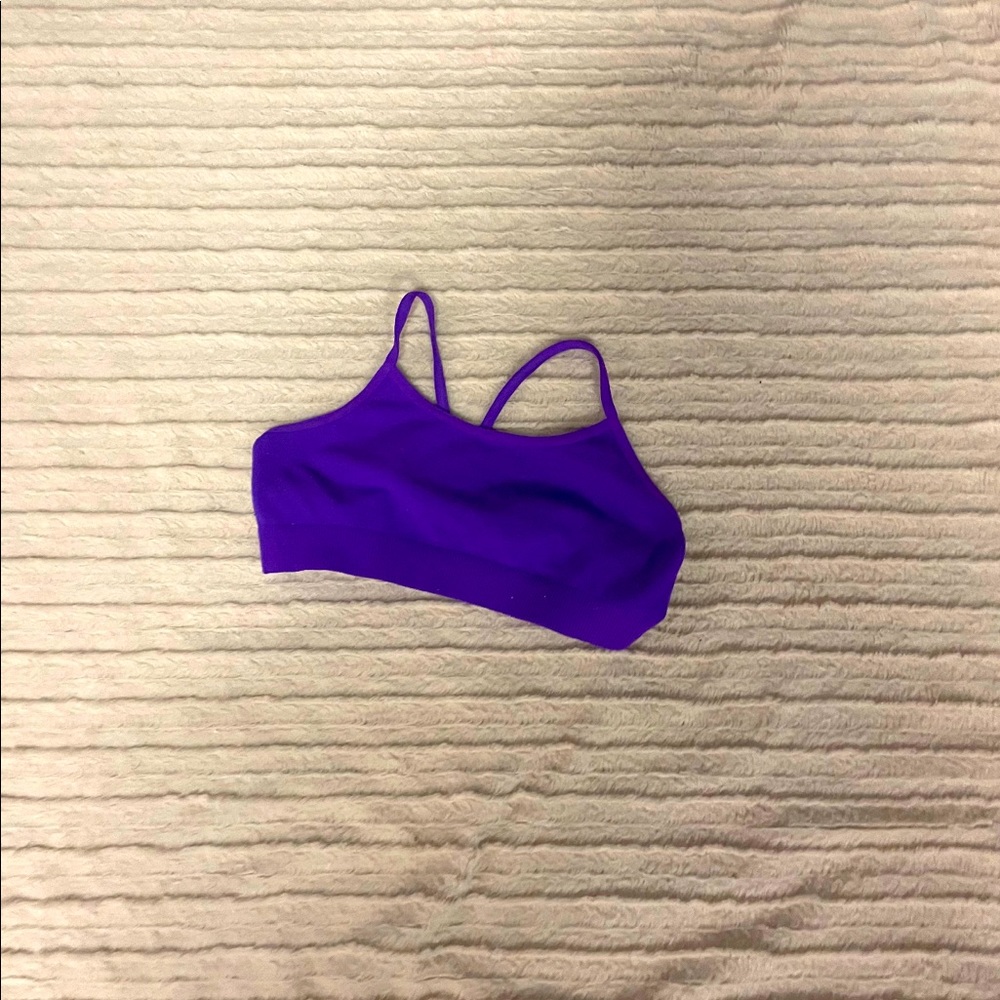 Purple sports bra